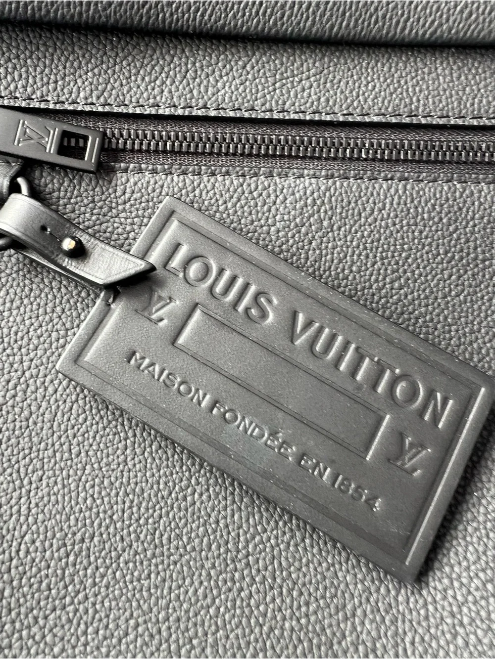Louis Vuitton Black Pebbled Leather Men’s Backpack